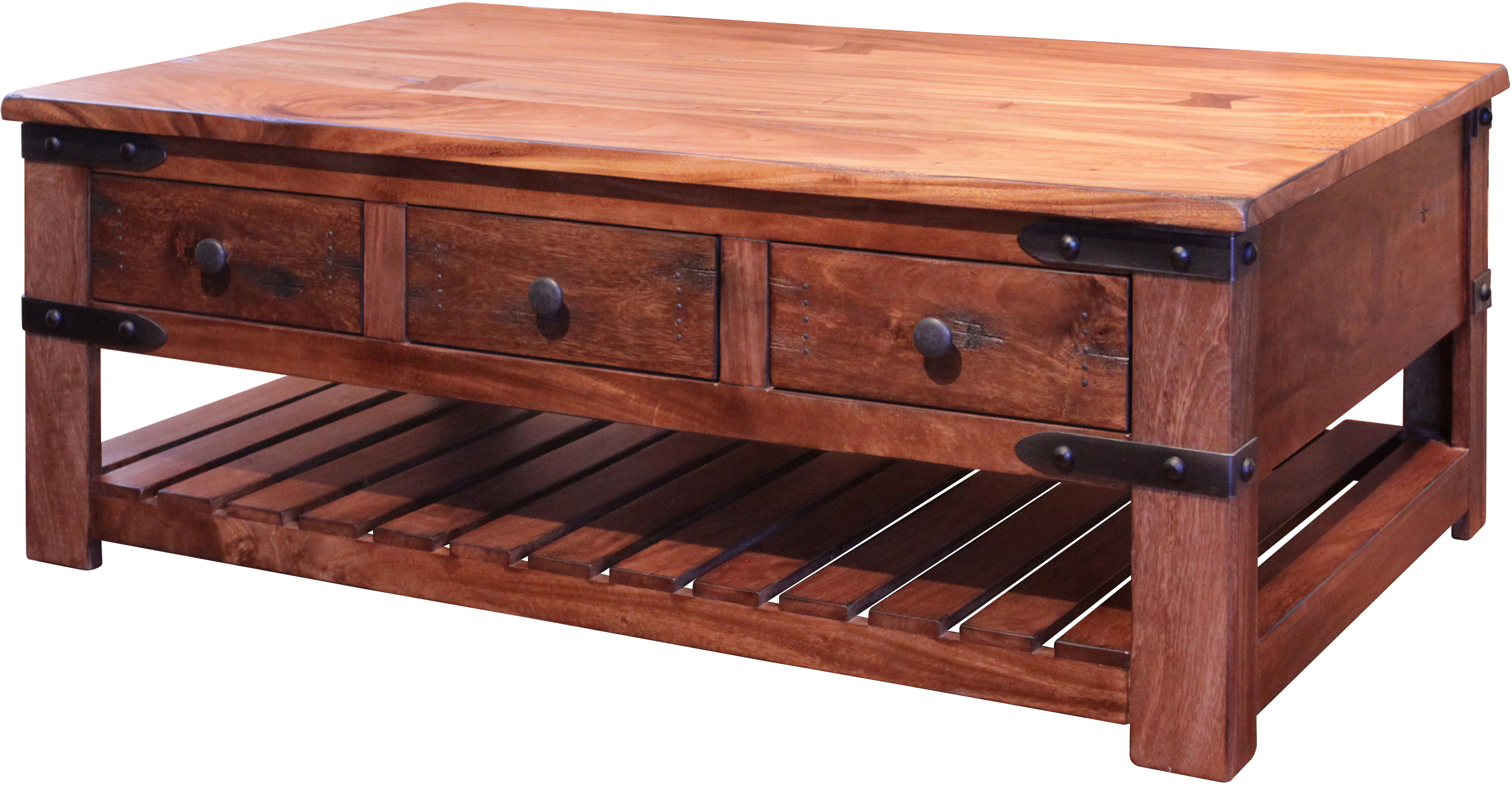 International Furniture Direct Parota IFD866CKTL Cocktail Table with 6